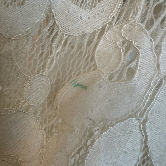 TWO SISTERS THE LABEL Off White Lace Open Back Long Sleeved Dress Sz 8 - Picture 7 of 8